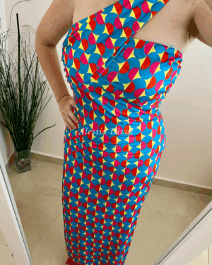 TAMARA retro mintás ruha