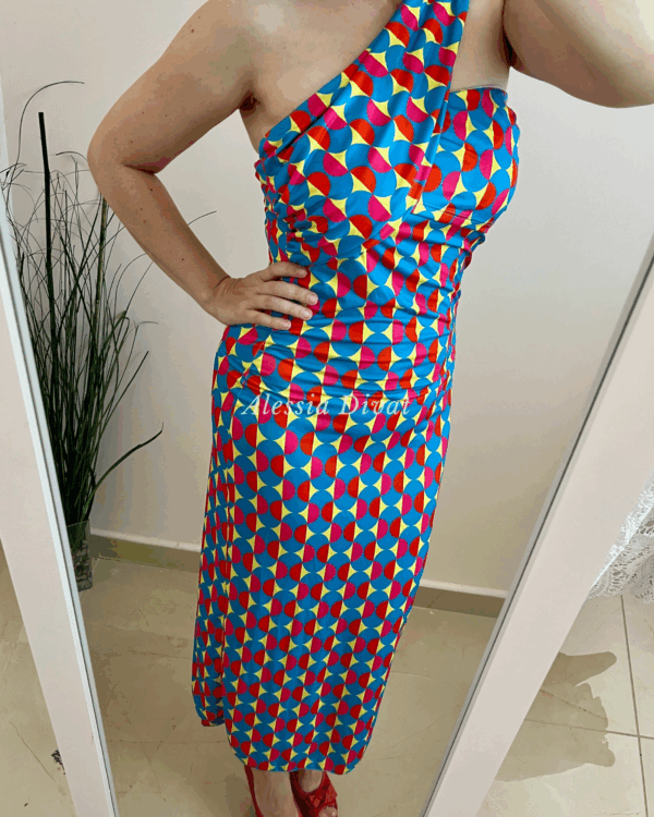 TAMARA retro mintás ruha - Image 3