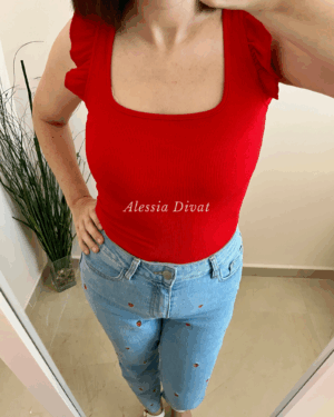 LILI bordázott felső